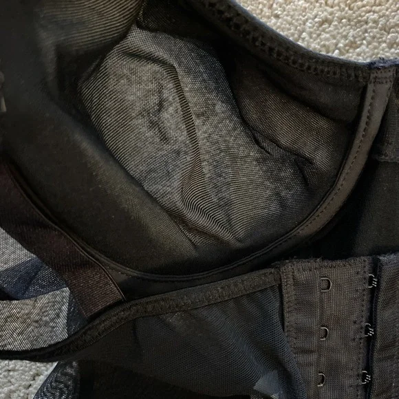 VINTAGE VAN RAALTE BLACK SHEER BUSTIER CORSET WITH GARTERS SIZE 34B - Picture 11 of 15